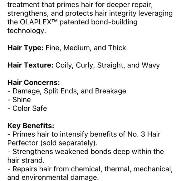 Olaplex No.0 Intensive Bond Building Hair Repair Treatment (Open to offers) - Picture 2 of 2